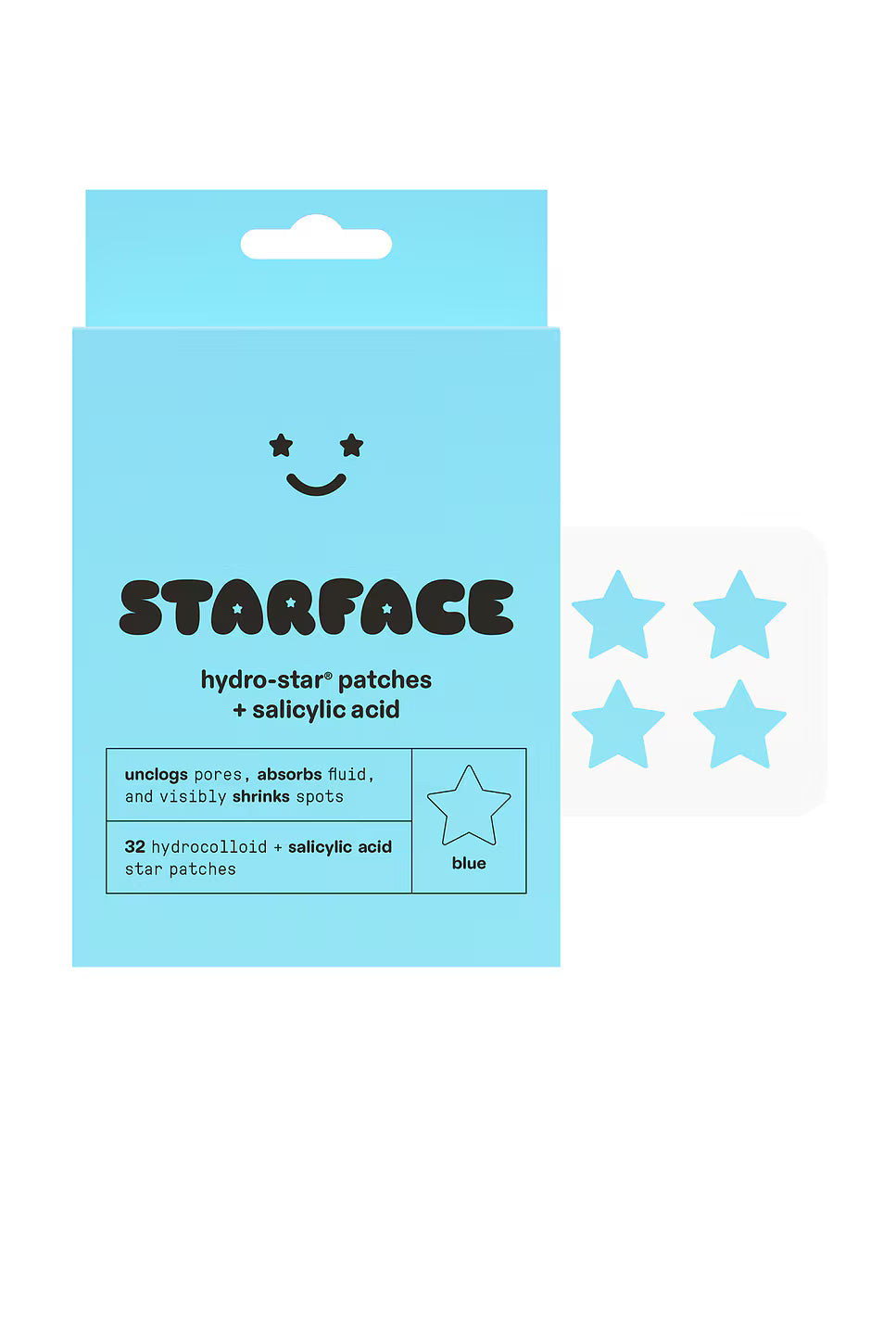 Starface Hydro-Star + Salicylic Acid – Parches para Espinillas (32 pzs)
