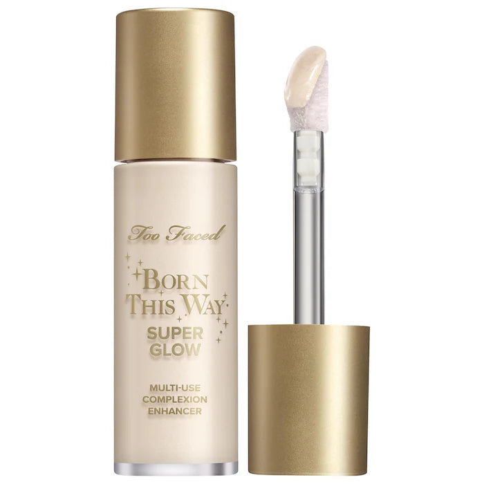 Too Faced Born This Way Super Glow – Iluminador Líquido Multiusos | Glow Natural + Hidratación